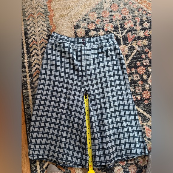Ace & Jig NWT Willard Pant Tourist Culottes Blue Plaid Grid Windowpane pattern - Picture 8 of 14
